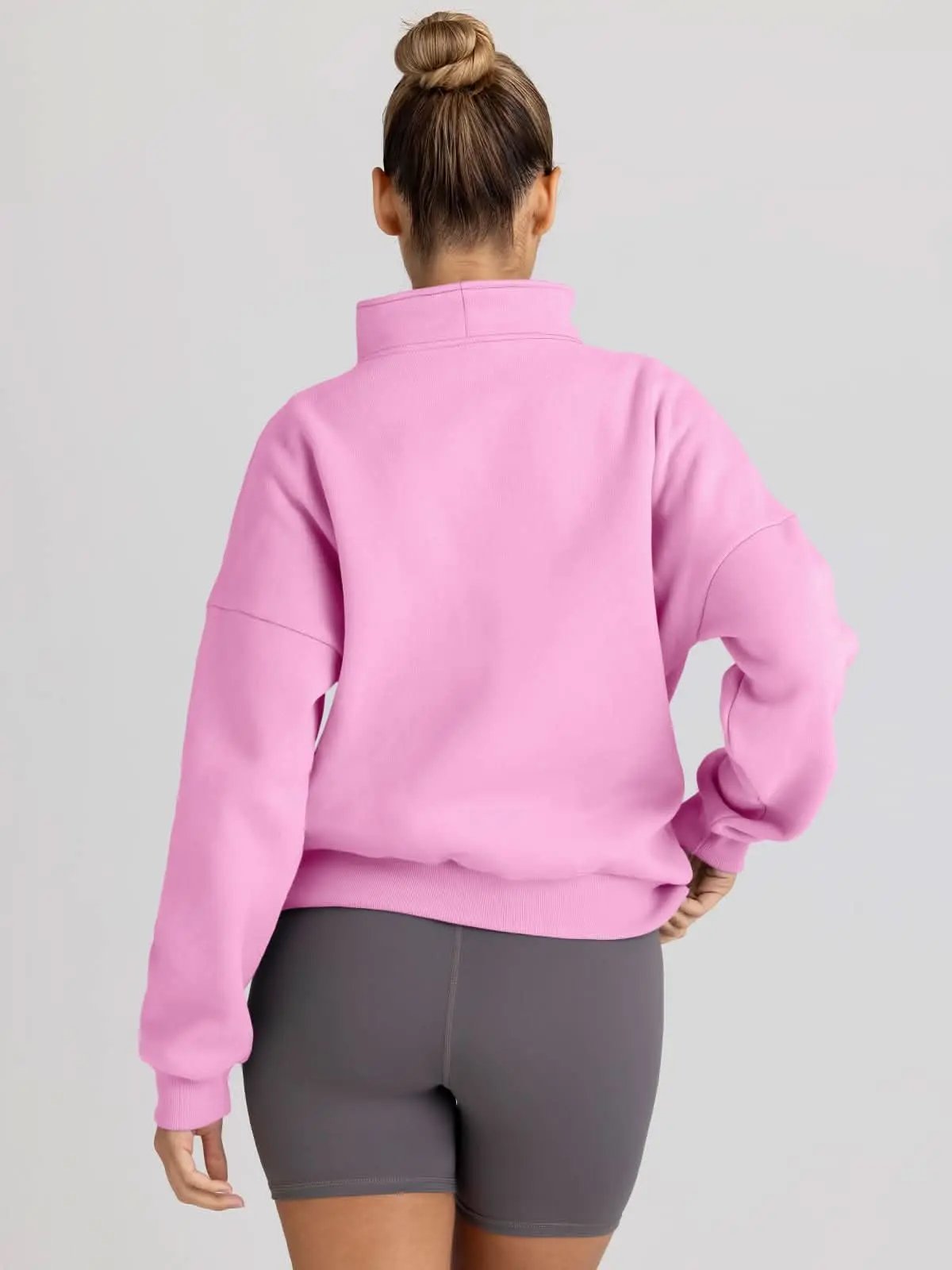 Trendy Queen Sweatshirts Half Zip Pullover Quarter Zip Oversized Hoodies Sweaters Comfy Fall Outfits 2024 Y2K Winter Clothes - Love Salve